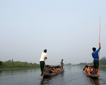 Canoeing in Rapti River