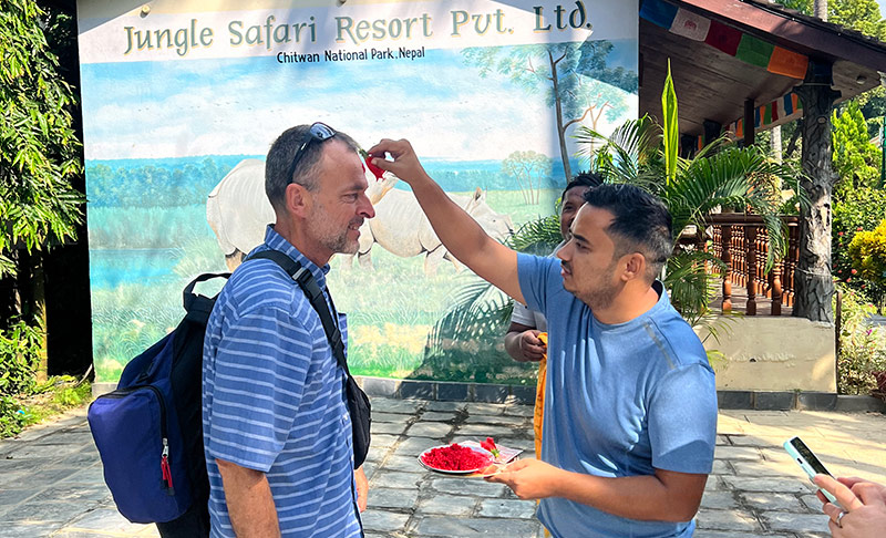 Welcoming at Jungle Safari Resort