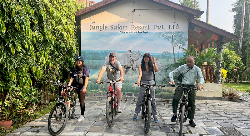 Starting cycling tour from Resort